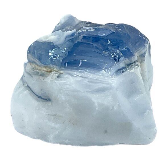 Cobalt Milk Glass Art Glass Cullet Layered Glowing Manganese Slag Glass #4GX145 - Picture 4 of 7